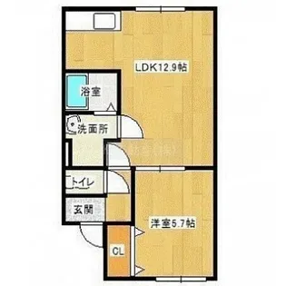 ロジェ新富【2階】の間取り