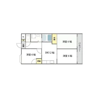 フェリオ伊丹北【3階】の間取り