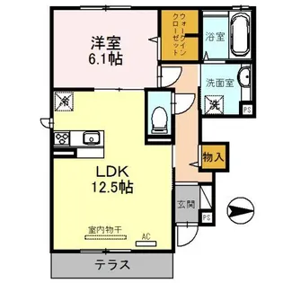 セジュール上之島【1階】の間取り