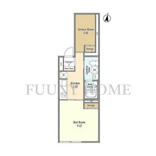 SOLASIAresidence都立大学【1階】の間取り