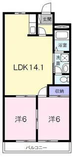 マリアージュフルール【1階】の間取り