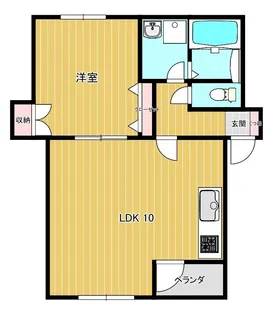 クレッセントコート【2階】の間取り
