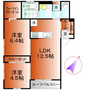 ペルバスト【3階】の間取り