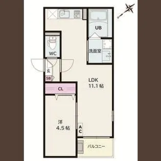 Jack wakakusadoriI【1階】の間取り