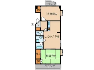 オーベスト【4階】の間取り