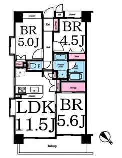 マイキャッスル横浜南【7階】の間取り