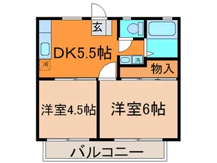 光ハイツCの間取り