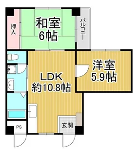 エンゼル五番館【3階】の間取り