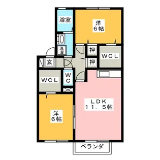 セゾン桜【1階】の間取り