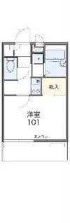 レオパレスオネスティ【2階】の間取り