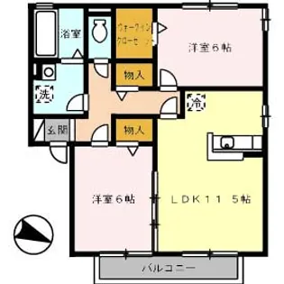 ウィルモア 華浦II【2階】の間取り