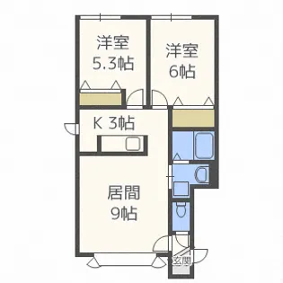 サンライズ新琴似615【1階】の間取り