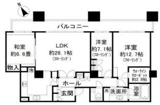東京ツインパークス レフトウイング【45階】の間取り