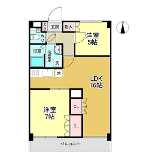 グランピエール【3階】の間取り