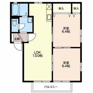 シャーメゾンランブル A【1階】の間取り