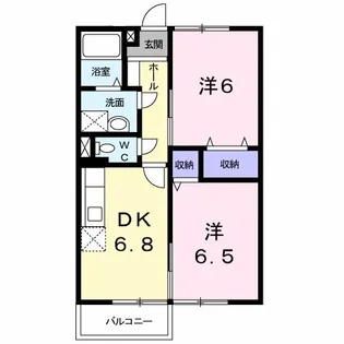 センターベルB【2階】の間取り