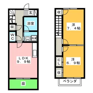 terrace paddyII【1階】の間取り
