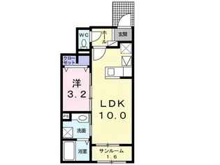 ヴェルドゥーラ B【1階】の間取り