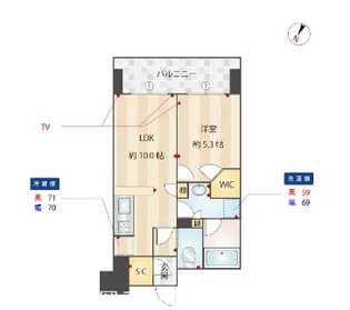 ルキシア薬院【11階】の間取り