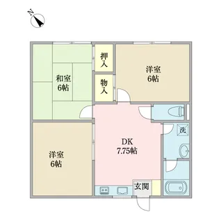広手ハイツ【2階】の間取り