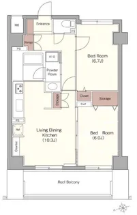 ベラカーサ広尾【6階】の間取り