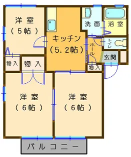 サンシャインF棟【2階】の間取り