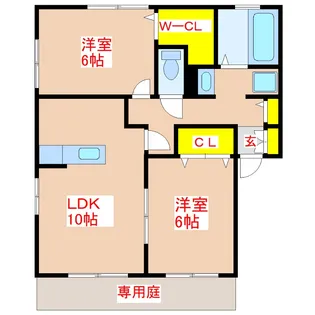 グレイス田上【1階】の間取り