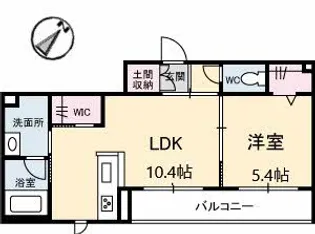 レジデンスM&K下松駅前II【2階】の間取り