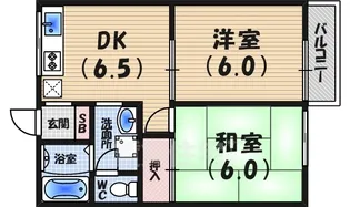 ビビエンダ甲東(旧ファミールかんの)【1階】の間取り