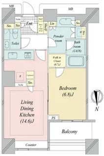 広尾ガーデンフォレスト A棟【4階】の間取り