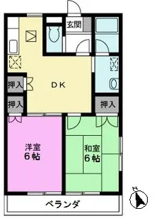 メゾンシャルム【2階】の間取り