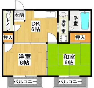 長沼ハイツ【2階】の間取り