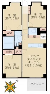 グランスイート文京小石川【6階】の間取り