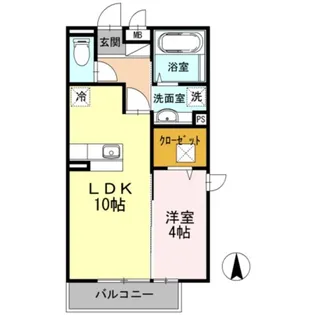 ラ・プランタン北野【1階】の間取り