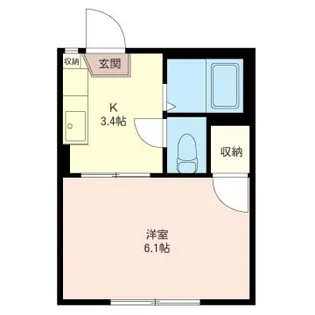 ヴェルディ野沢【1階】の間取り