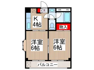 ボヌール明花【3階】の間取り