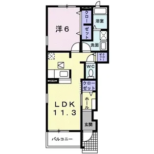 グリーン フォレスト【1階】の間取り