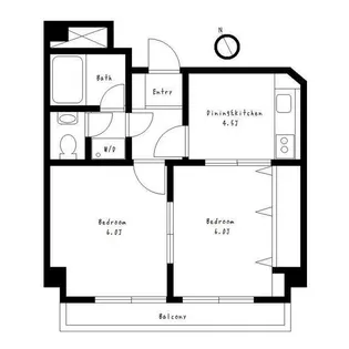 早稲田リバーサイドマンション【2階】の間取り