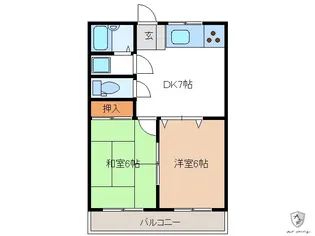 タカラハイツ【1階】の間取り