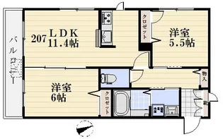 セレッソ【1階】の間取り