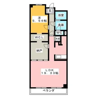 里水マンションA棟【5階】の間取り