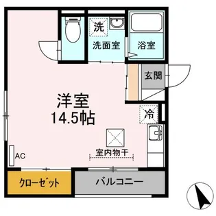 レセンテSFK A棟【1階】の間取り