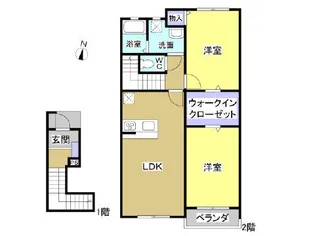 グレース・イン・細江B【2階】の間取り