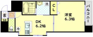 GALLERY谷町【3階】の間取り