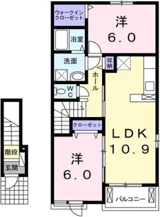 フルール蘭II A【2階】の間取り