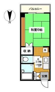 びんごハイツII【2階】の間取り