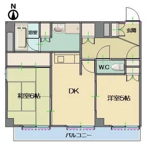 ハイコート白妙【2階】の間取り