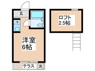 コーポシングルエイト【1階】の間取り
