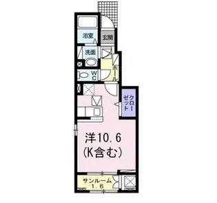 ゼフィール【1階】の間取り