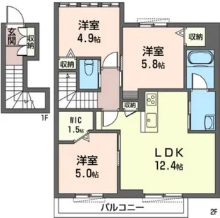 トミーガーデンF【2階】の間取り